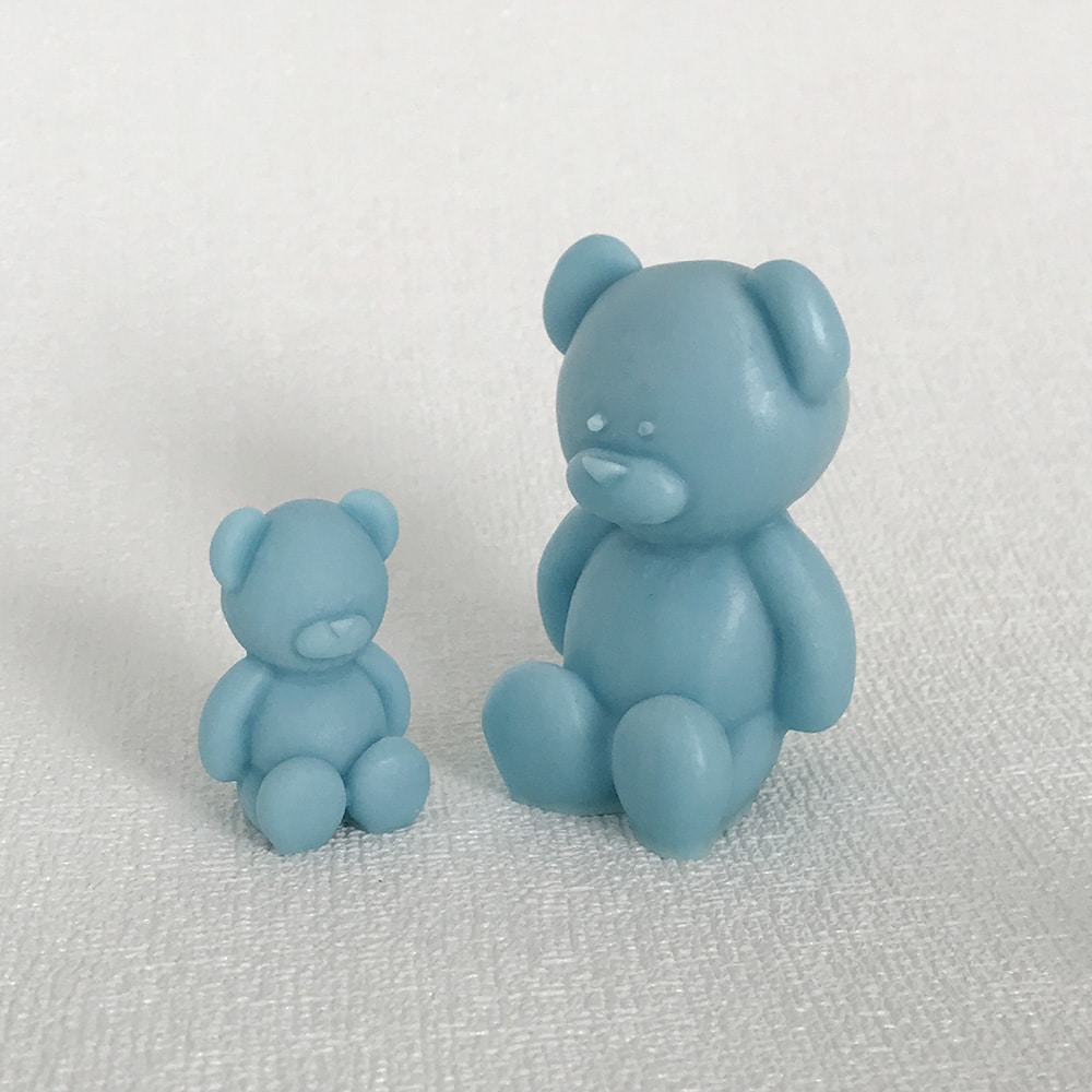 Korean version of Little Bear Mold - Fat Dwen Bear Candle Silicone Mold, DIY Aromatherapy Gypsum Decoration, Sitting Bear Mold - Silicone Mold - 8