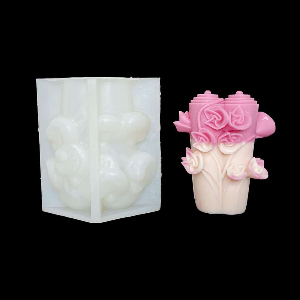 Windmill Column Aromatherapy Candle Silicone Mold For Wedding And Valentine's Day Gift, Gypsum Expanding Stone Mold 8670