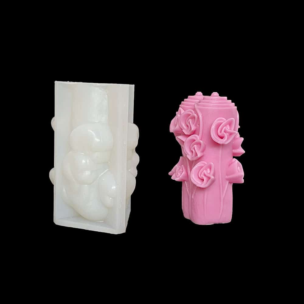 Windmill Column Aromatherapy Candle Silicone Mold For Wedding And Valentine's Day Gift, Gypsum Expanding Stone Mold 8670