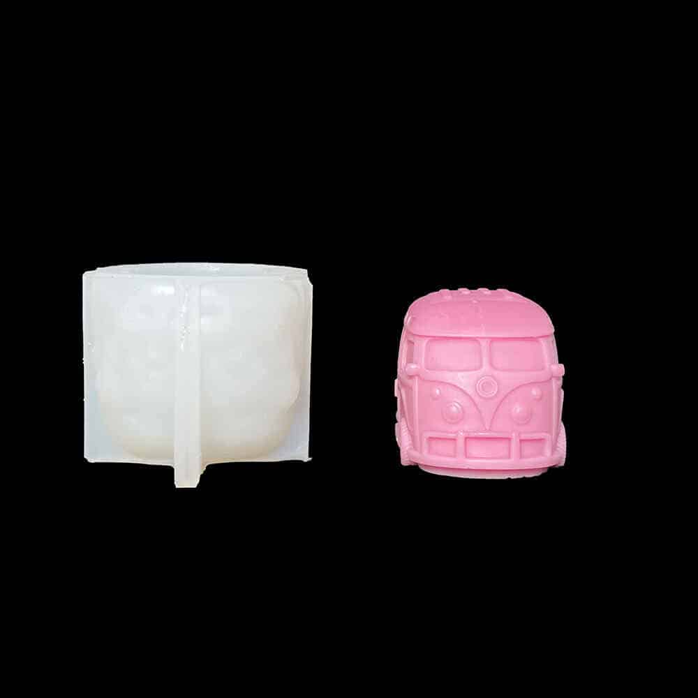 Mini Bus Silicone Mold: Create Adorable Miniature Bus Candies and DIY Crafts - candle mold - 2