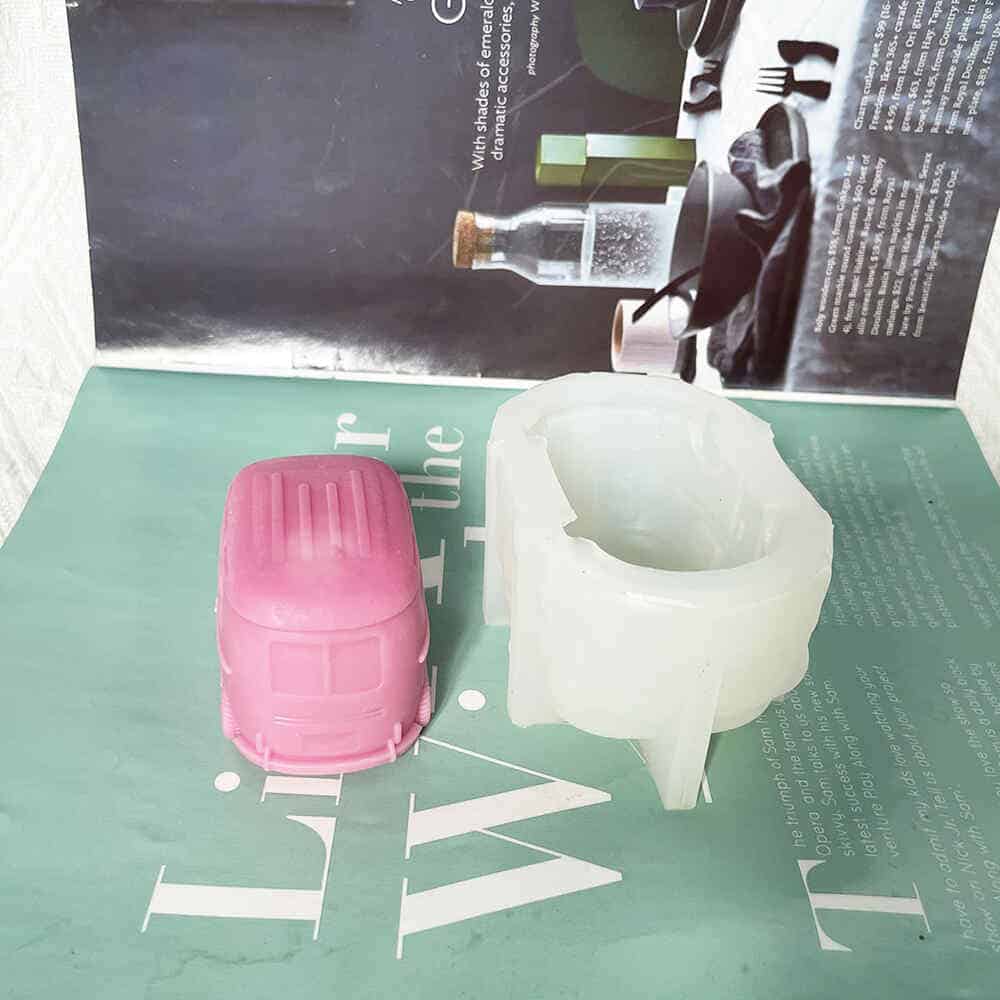 Mini Bus Silicone Mold: Create Adorable Miniature Bus Candies and DIY Crafts - candle mold - 6