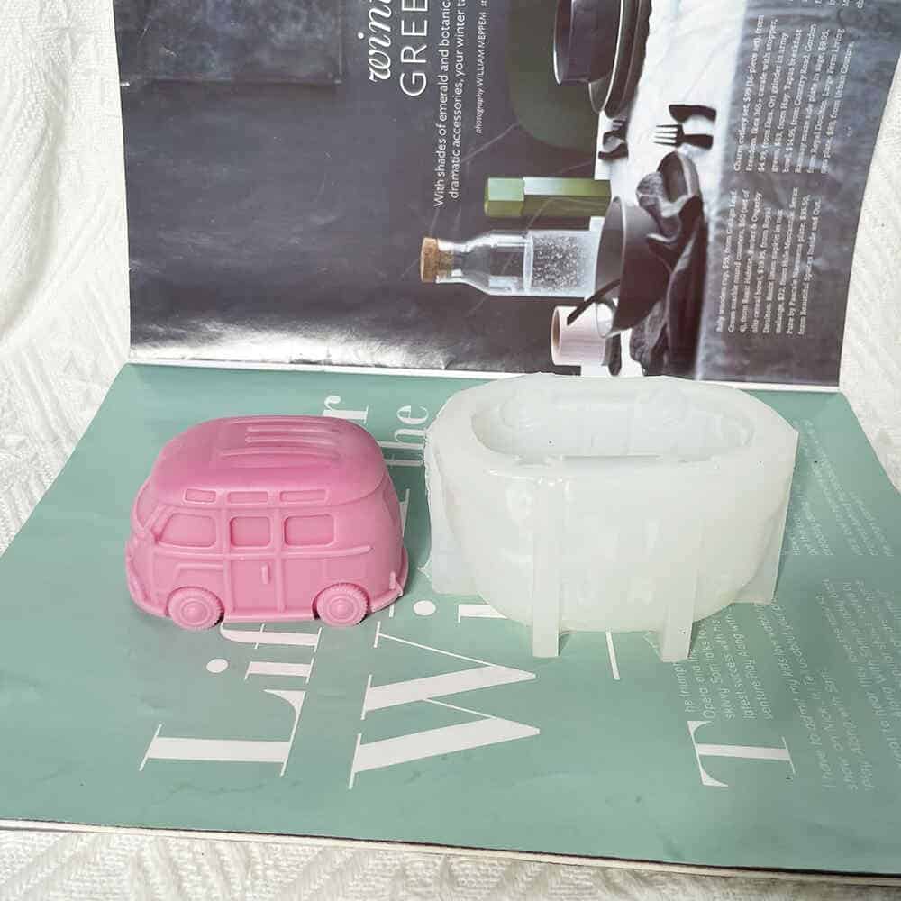 Mini Bus Silicone Mold: Create Adorable Miniature Bus Candies and DIY Crafts - candle mold - 7