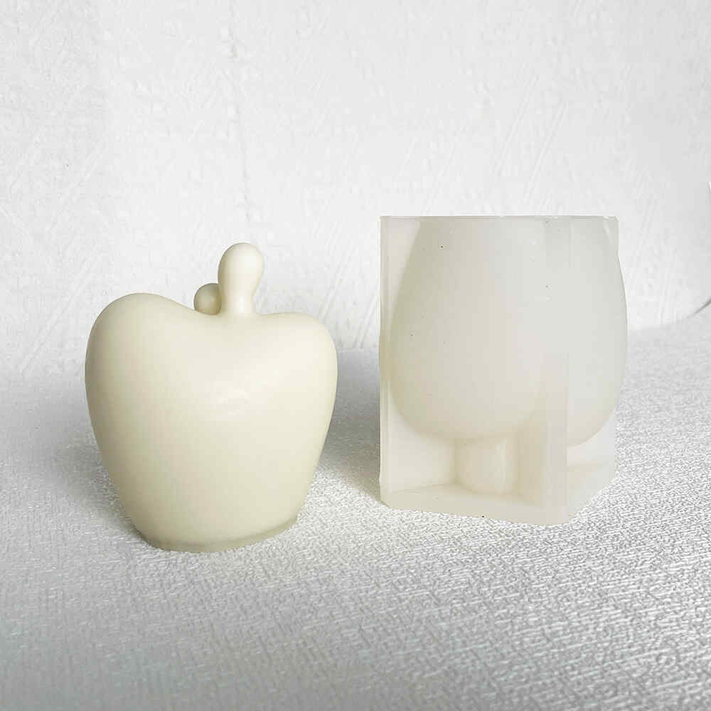 Abstract Love: Silicone Couple Figurine Mold - candle mold - 3