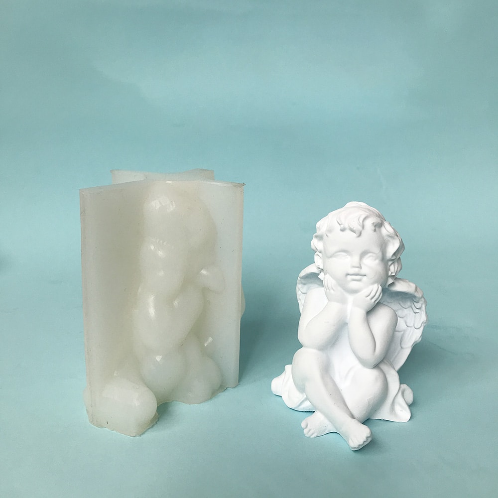 3d Angel Candle Silicone Mold European Little Angel Baby Ornaments Aromatherapy Resin Creative Drops 3d Silicone Mold 8333