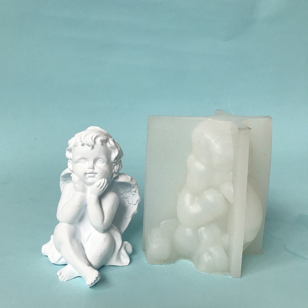 3d Angel Candle Silicone Mold European Little Angel Baby Ornaments Aromatherapy Resin Creative Drops 3d Silicone Mold 8333