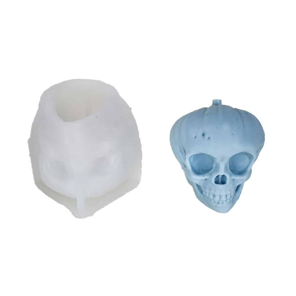 3d Pumpkin Skull Aromatherapy Candle Silicone Mold Halloween Dropper Decoration Gypsum Mold 8590
