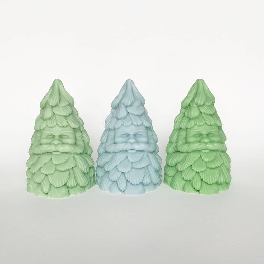 3d Santa Claus Christmas Tree Silicone Mold Christmas Aromatherapy Candle Home Decoration Gypsum Mold 8613l