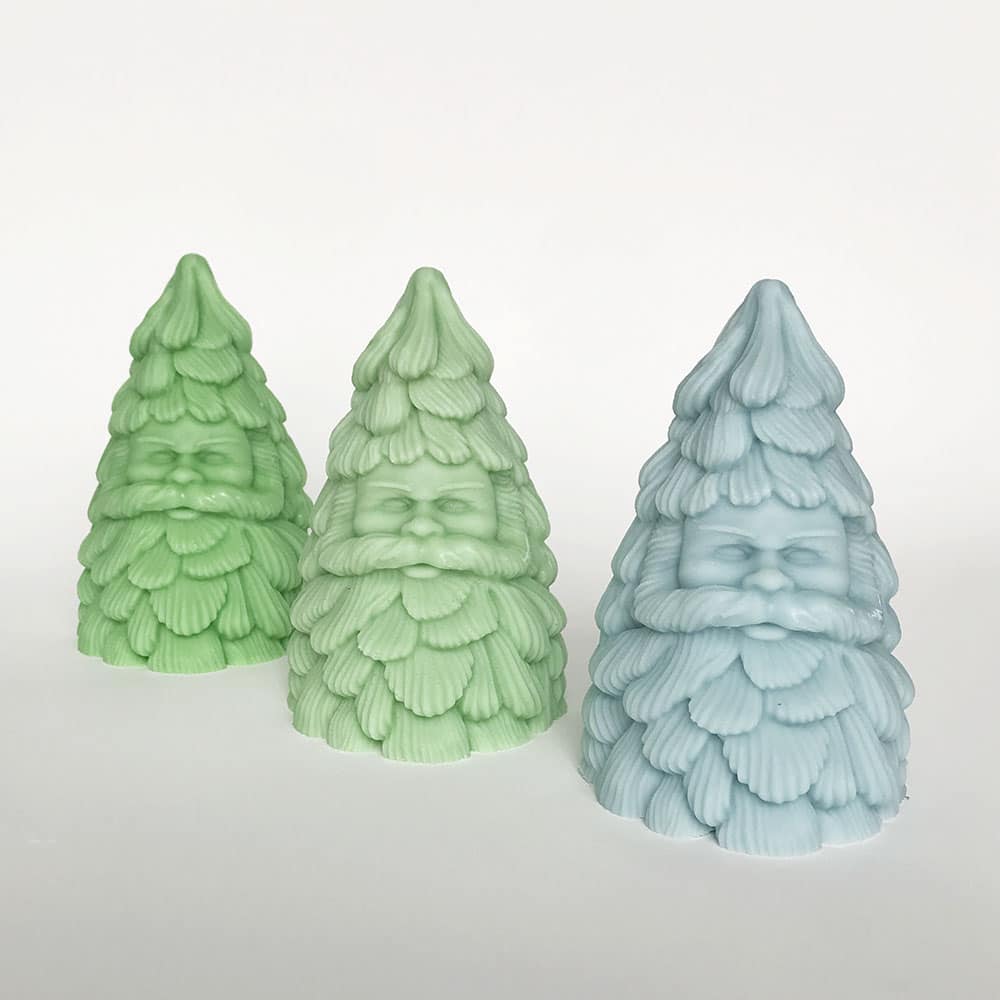 3d Santa Claus Christmas Tree Silicone Mold Christmas Aromatherapy Candle Home Decoration Gypsum Mold 8613l