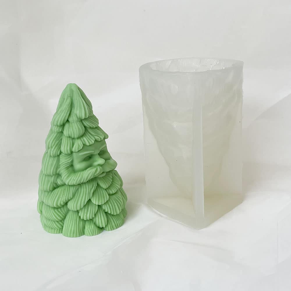 3d Santa Claus Christmas Tree Silicone Mold Christmas Aromatherapy Candle Home Decoration Gypsum Mold 8613l