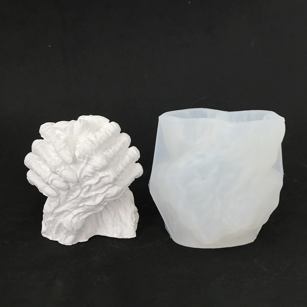 3d Skeleton Hand Gesture Silicone Mold Aromatherapy Candle Halloween Gypsum Ornament Candle Mold 8588