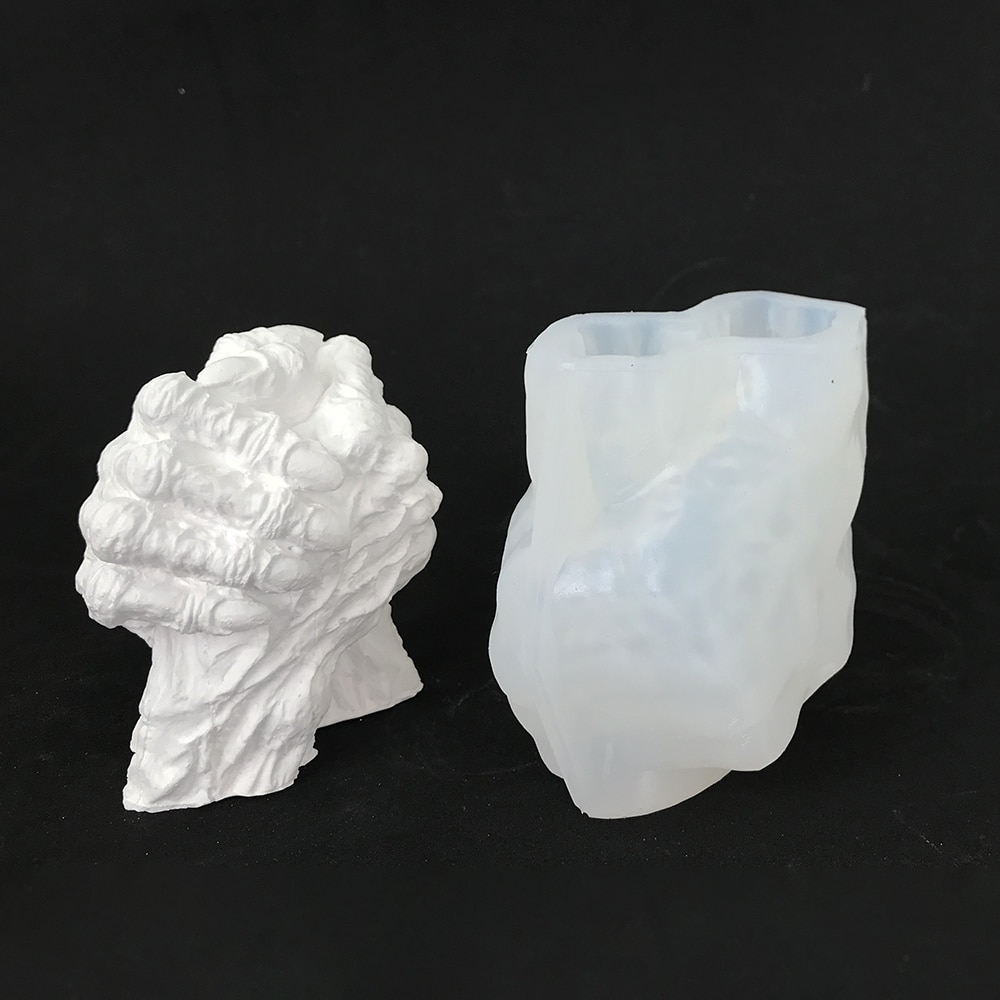 3d Skeleton Hand Gesture Silicone Mold Aromatherapy Candle Halloween Gypsum Ornament Candle Mold 8588