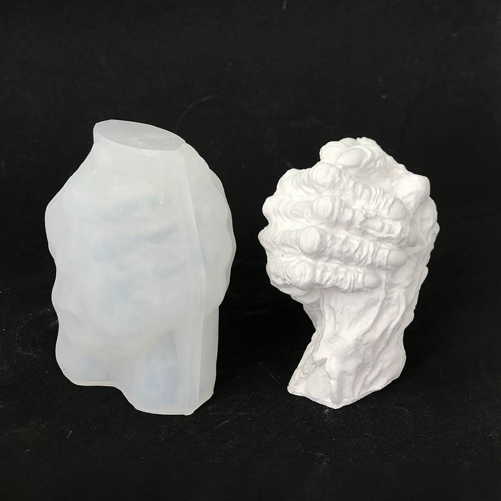 3d Skeleton Hand Gesture Silicone Mold Aromatherapy Candle Halloween Gypsum Ornament Candle Mold 8588