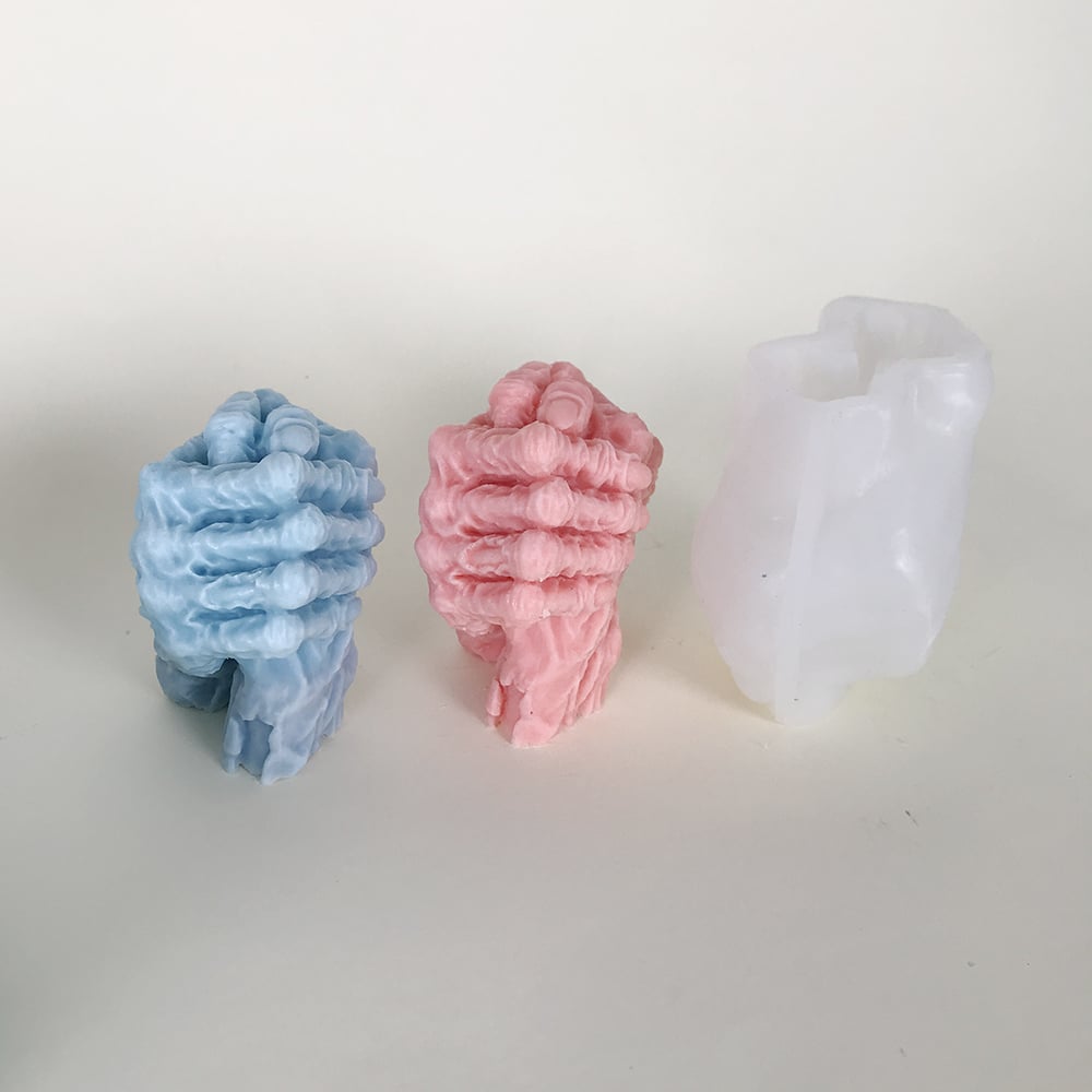 3d Skeleton Hand Gesture Silicone Mold Aromatherapy Candle Halloween Gypsum Ornament Candle Mold 8588