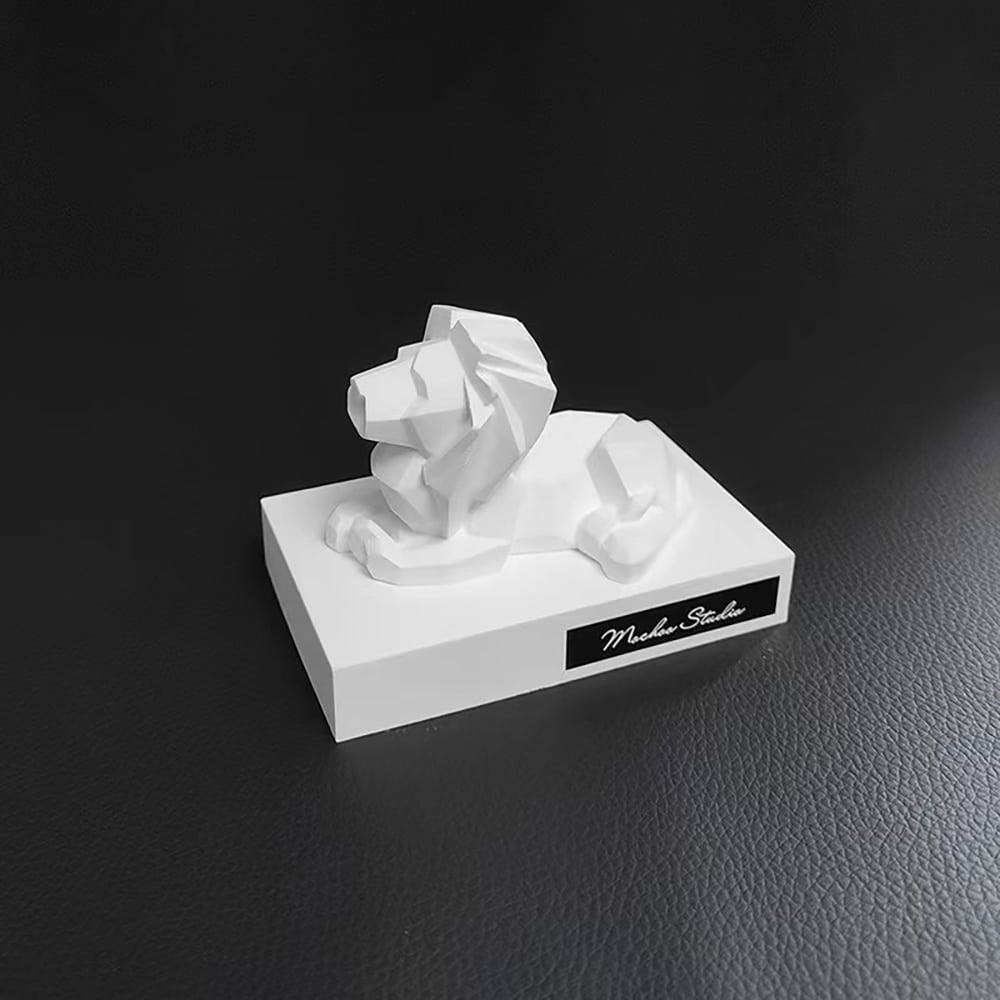 3d Solid Geometry Little Lion Silicone Mold Aromatherapy Gypsum Expanded Fragrance Stone Candle Cement Resin Mold 8020