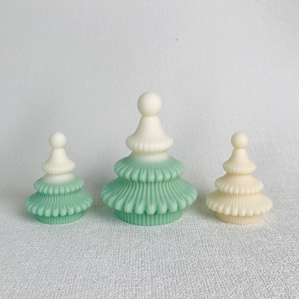 Christmas Tree Aromatherapy Candle Mold Handmade Drip Glue Gypsum Christmas Decoration Silicone Mold 8603s