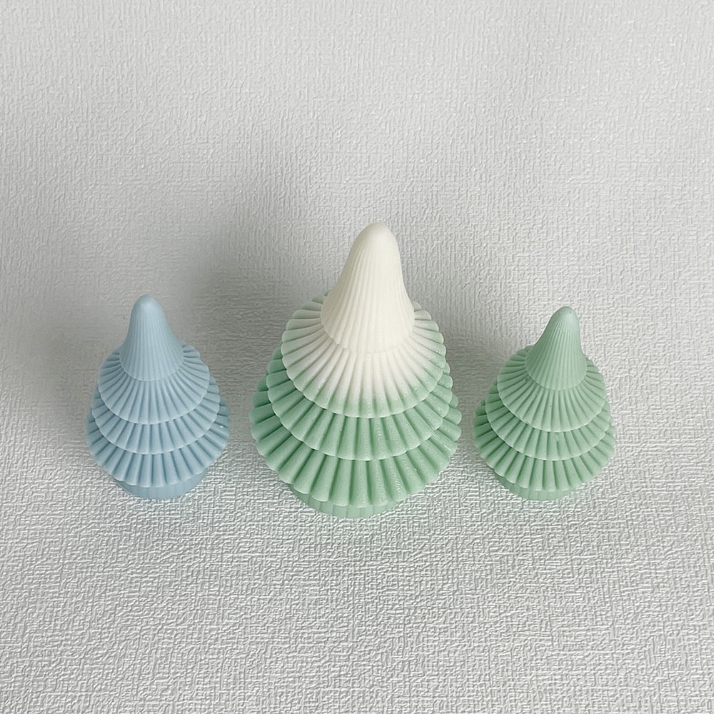Christmas Tree Aromatherapy Candle Mold Handmade Drip Glue Gypsum Christmas Decoration Silicone Mold 8604s