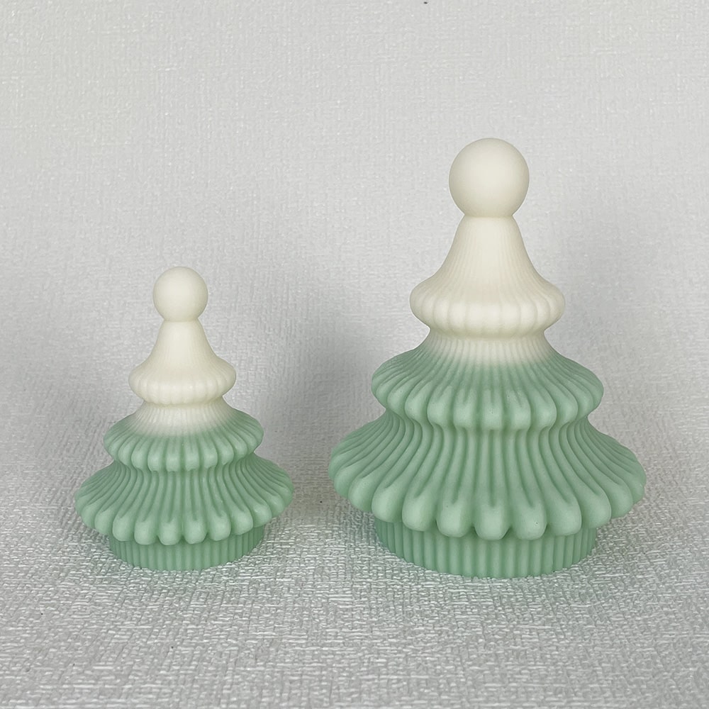 Christmas Tree Aromatherapy Candle Mold Handmade Drip Glue Gypsum Christmas Decoration Silicone Mold 8603s