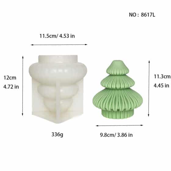 Christmas Tree Aromatherapy Candle Silicone Mold Diy Handmade Gypsum Expanding Stone Silicone Grinding Tool 8617l
