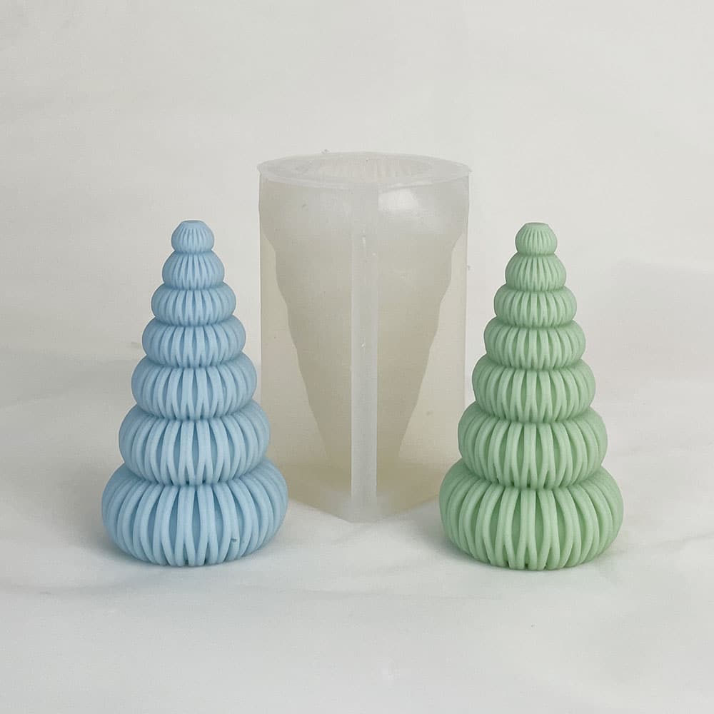 Christmas Tree Aromatherapy Candle Silicone Mold Expanded Fragrance Stone Christmas Decoration Ornament Mold 8605s
