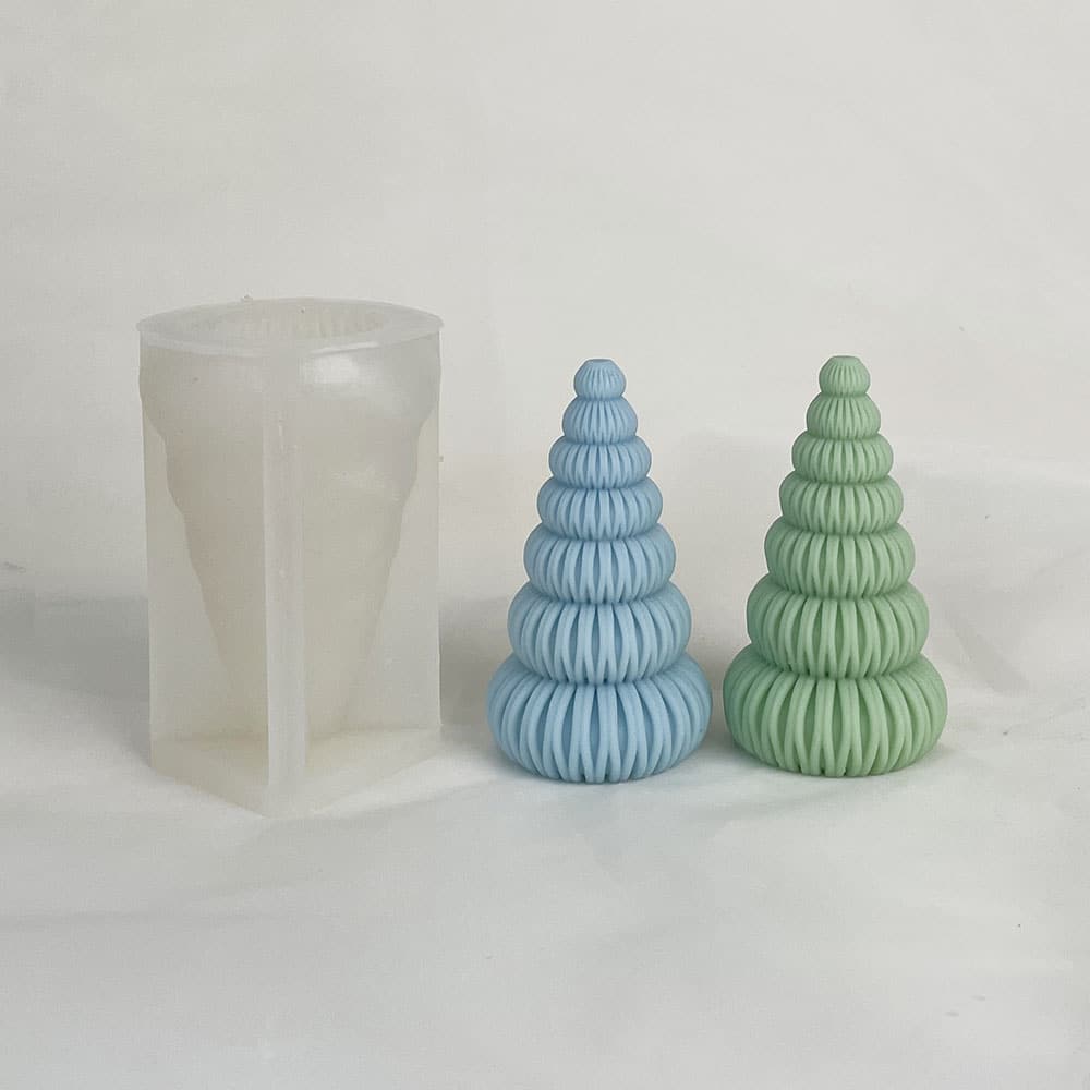 Christmas Tree Aromatherapy Candle Silicone Mold Expanded Fragrance Stone Christmas Decoration Ornament Mold 8605s