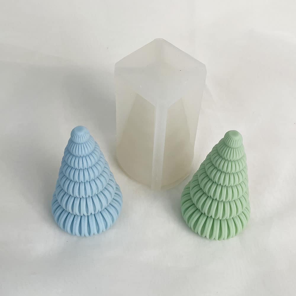 Christmas Tree Aromatherapy Candle Silicone Mold Expanded Fragrance Stone Christmas Decoration Ornament Mold 8605s