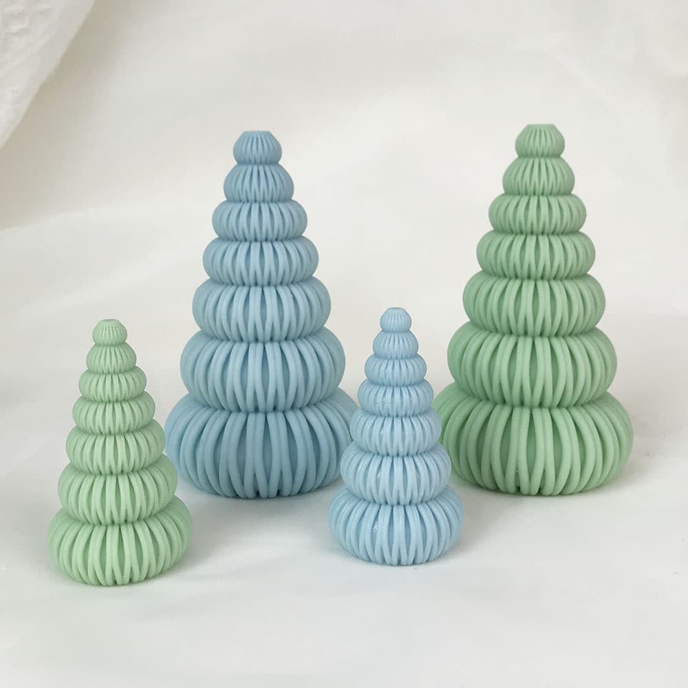 Christmas Tree Aromatherapy Candle Silicone Mold Expanded Fragrance Stone Christmas Decoration Ornament Mold 8605s