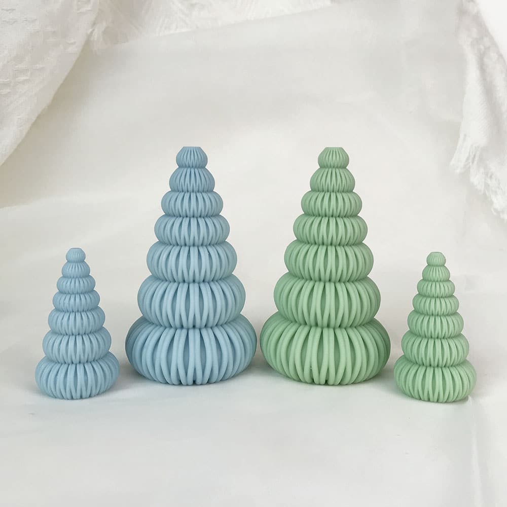 Christmas Tree Aromatherapy Candle Silicone Mold Expanded Fragrance Stone Christmas Decoration Ornament Mold 8605s