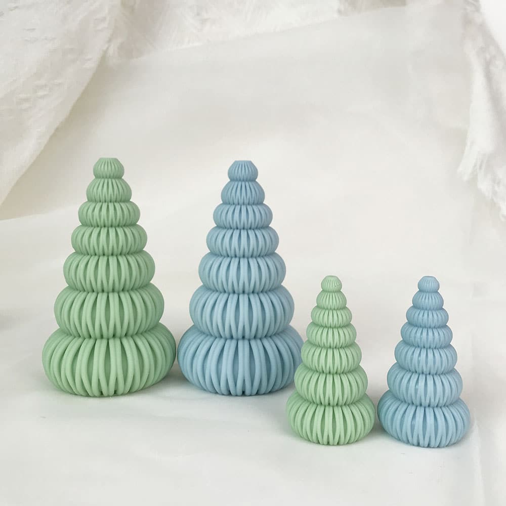 Christmas Tree Aromatherapy Candle Silicone Mold Expanded Fragrance Stone Christmas Decoration Ornament Mold 8605s