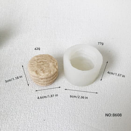 Cookie Candle Silicone Mold Fragrant Diy Chocolate Decorative Cake Baking Candle Mold 8607