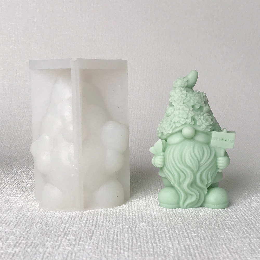 Earth Elf Silicone Mold, Fleshy Hat, Faceless Santa Claus, Aromatherapy Candle Mold, Desktop Decoration Mold 8599