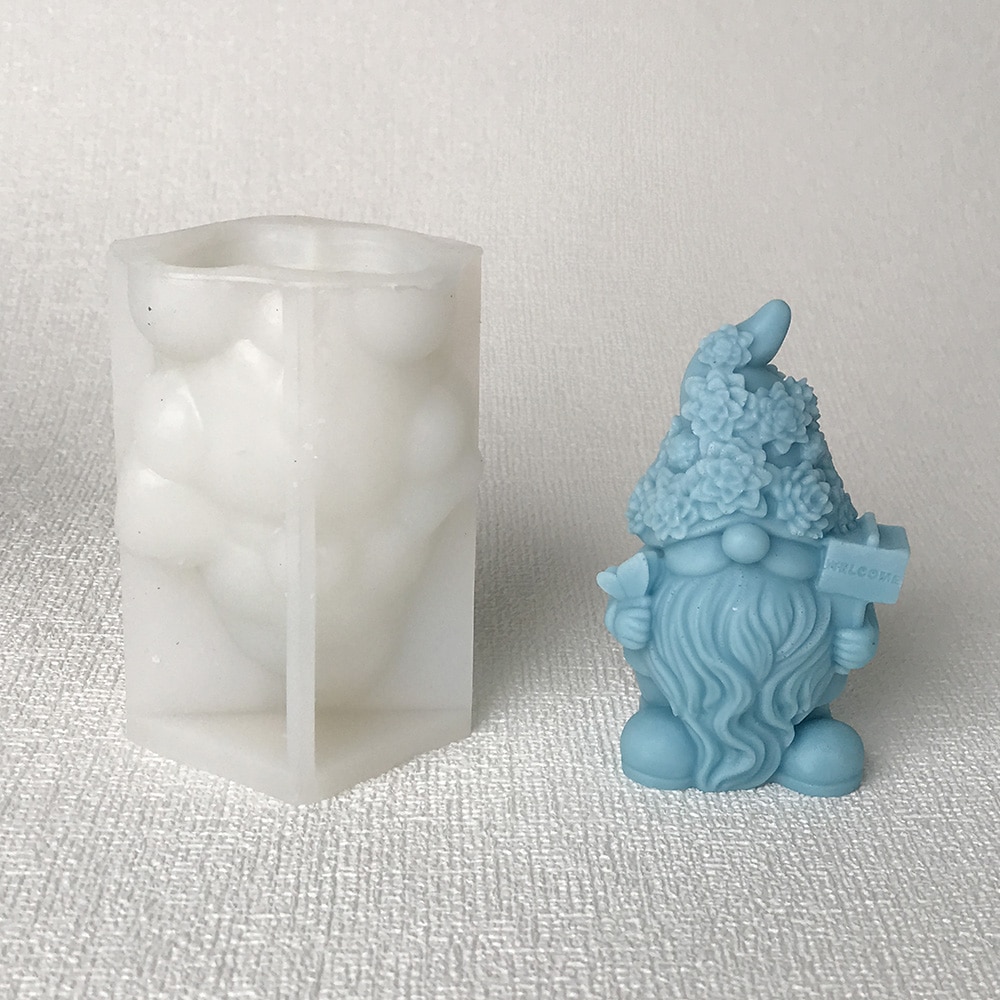 Earth Elf Silicone Mold, Fleshy Hat, Faceless Santa Claus, Aromatherapy Candle Mold, Desktop Decoration Mold 8599