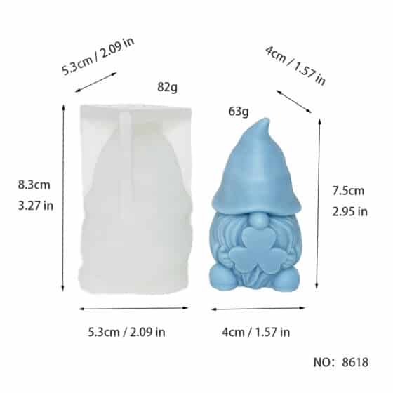 Faceless Doll Dwarf Silicone Mold Aromatherapy Candle Gypsum Decoration Dropping Glue Mold 8612
