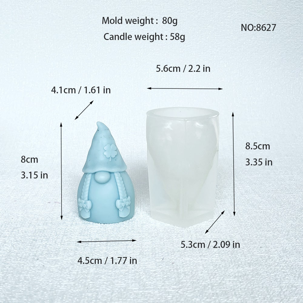 Faceless Doll Dwarf Silicone Mold Aromatherapy Candle Gypsum Decoration Dropping Glue Mold 8612
