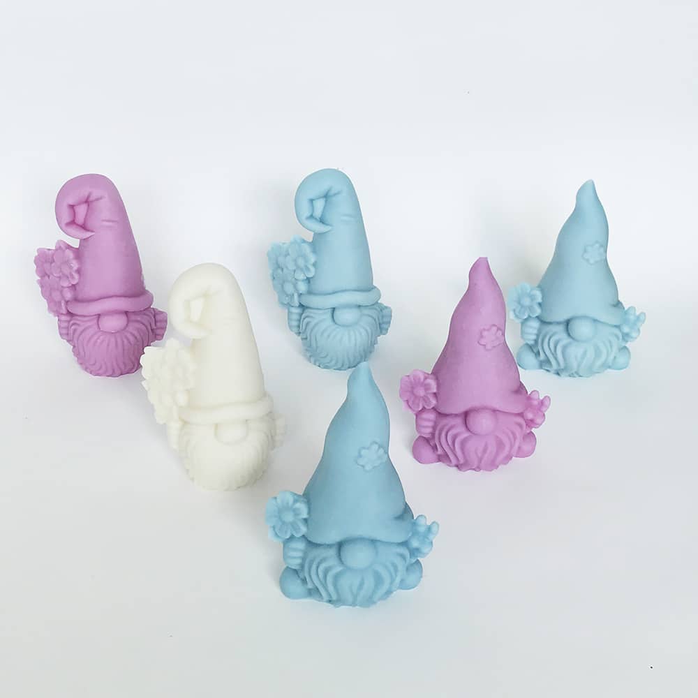 Flower Dwarf Aromatherapy Candle Silicone Mold Scissor Hand Santa Diy Christmas Gift Decoration Mold 8634
