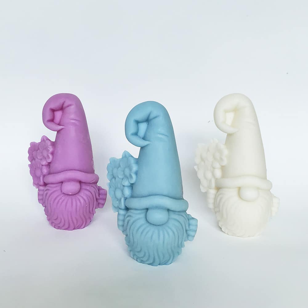 Flower Dwarf Aromatherapy Candle Silicone Mold Scissor Hand Santa Diy Christmas Gift Decoration Mold 8634