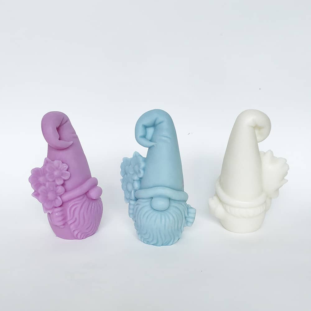 Flower Dwarf Aromatherapy Candle Silicone Mold Scissor Hand Santa Diy Christmas Gift Decoration Mold 8634