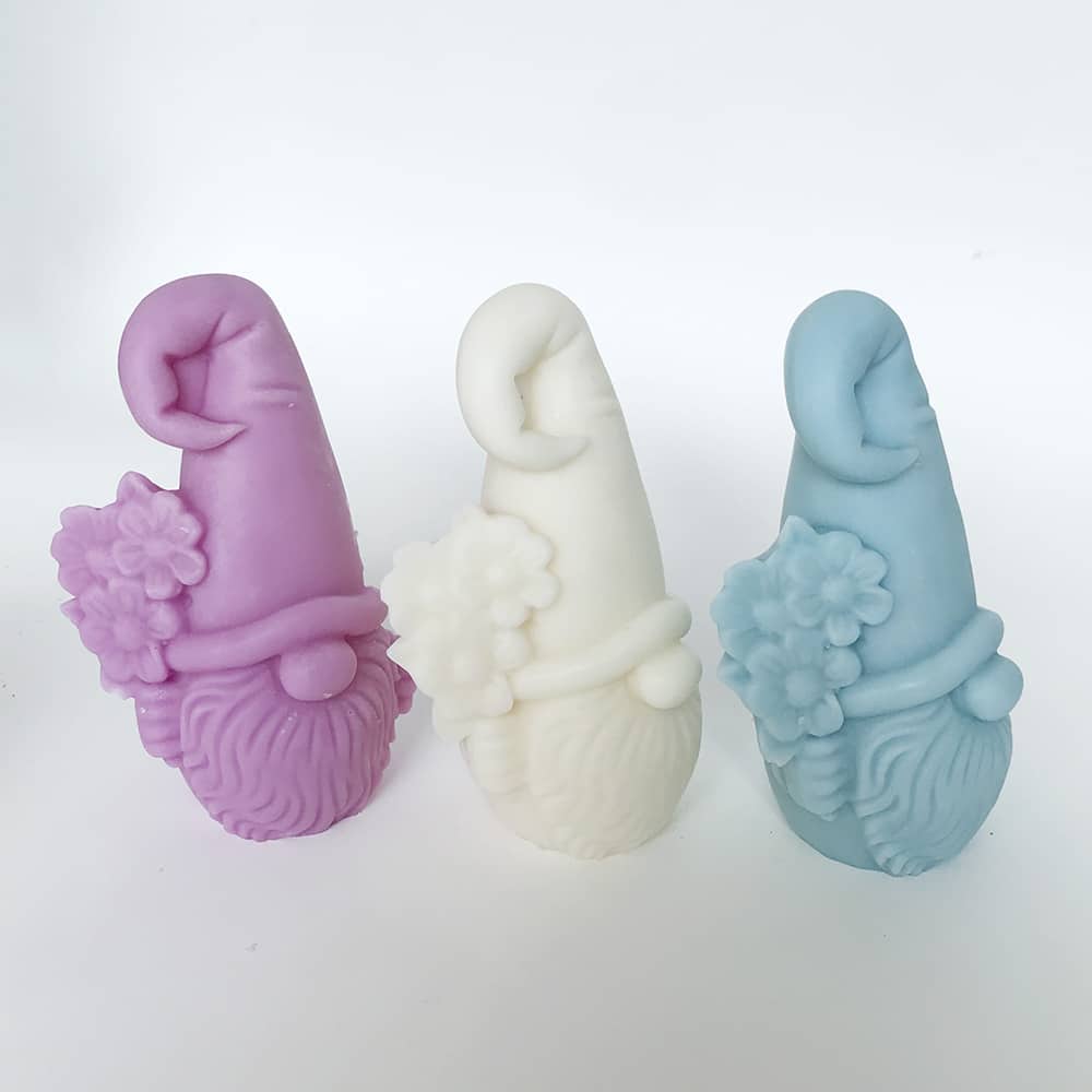 Flower Dwarf Aromatherapy Candle Silicone Mold Scissor Hand Santa Diy Christmas Gift Decoration Mold 8634