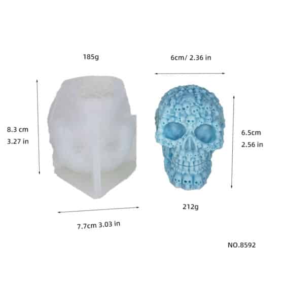 Full Of Small Skeletons Candles Silicone Molds Diy Resin Drop Glue Decorations Halloween Molds 8592