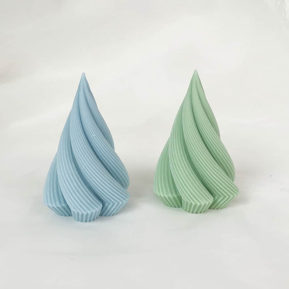 Geometric Rotating Stripe Cone Candle Mold Art Aromatherapy Home Decoration Gypsum Mold 8602