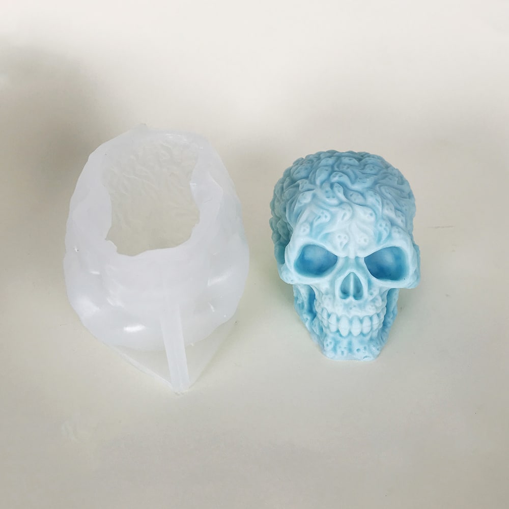 Halloween Ghost Skull Head Silicone Mold Full Of Small Ghost Skull Head Aromatherapy Candle Plaster Decoration Dropping Mold 8589