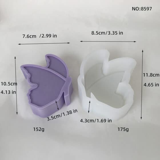 Minimalist Butterfly Aromatherapy Candle Mold Animal Car Mounted Incense Expansion Gypsum Set Table Handmade Soap Silicone Mold 8597