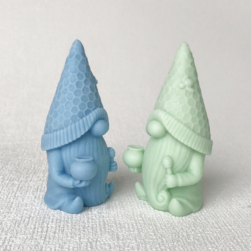 New Faceless Santa Claus Candle Silicone Mold Hand Held Honey Pot Butterfly Dwarf Christmas Gift Mold 8600