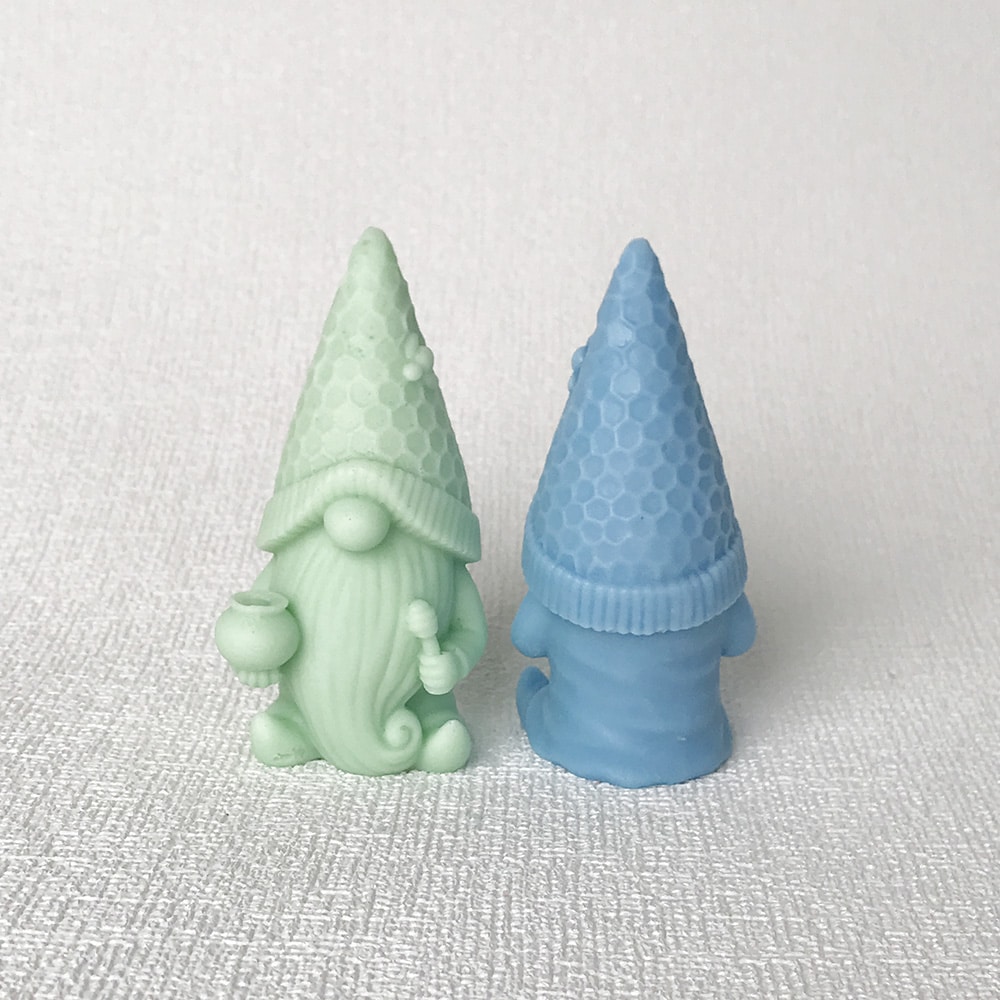 New Faceless Santa Claus Candle Silicone Mold Hand Held Honey Pot Butterfly Dwarf Christmas Gift Mold 8600