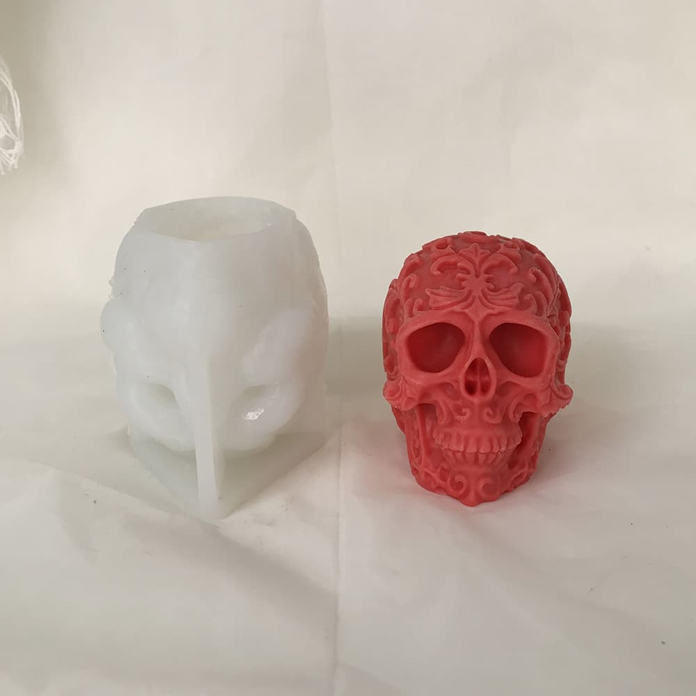 New Halloween Skull Silicone Mold - Creative Aroma Candle, Drippy Resin Mold 8594