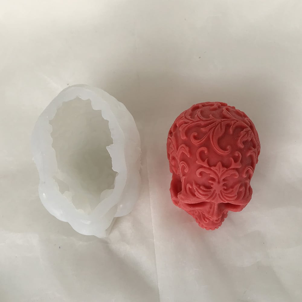 New Halloween Skull Silicone Mold - Creative Aroma Candle, Drippy Resin Mold 8594