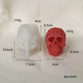New Halloween Skull Silicone Mold - Creative Aroma Candle, Drippy Resin Mold 8594