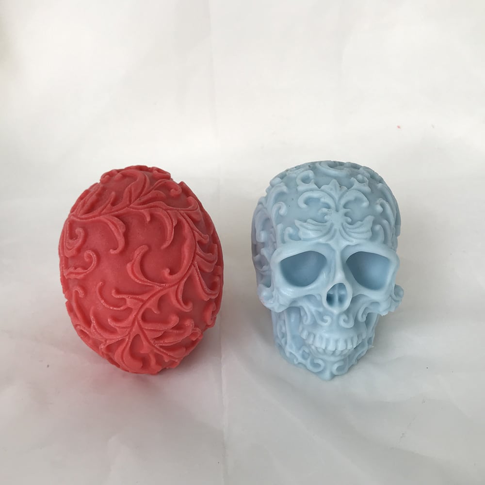New Halloween Skull Silicone Mold - Creative Aroma Candle, Drippy Resin Mold 8594