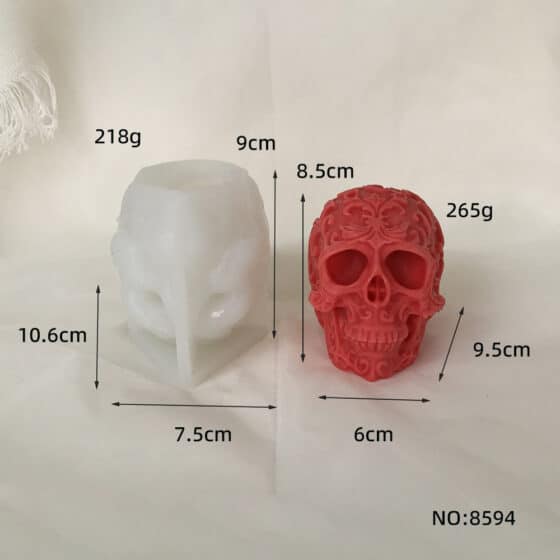 New Halloween Skull Silicone Mold - Creative Aroma Candle, Drippy Resin Mold 8594