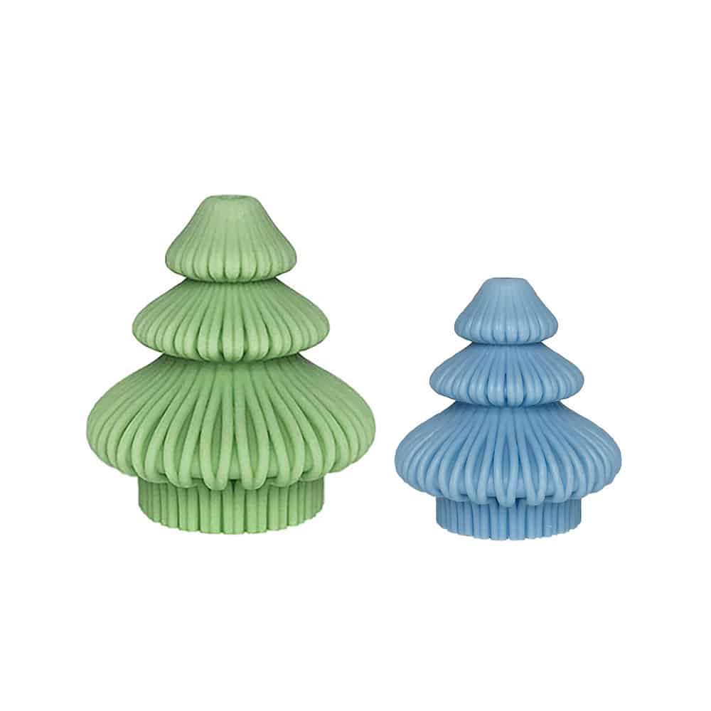 Origami Christmas Tree Aromatherapy Candle Grinding Tool Resin Gypsum Pendant Silicone Mold 8617s