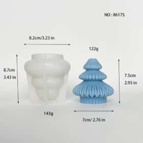 Origami Christmas Tree Aromatherapy Candle Grinding Tool Resin Gypsum Pendant Silicone Mold 8617s